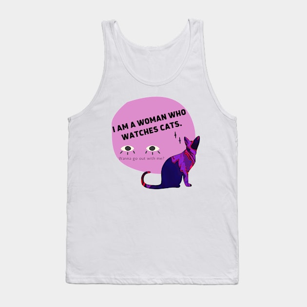 Crazy Cat Lady Relatable Funny Bad Translation English Quote Tank Top by raspberry-tea